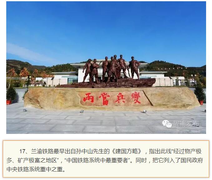 蘭渝鐵路最早由孫中山先生提出？在隴南，你不知道的事兒還有……
