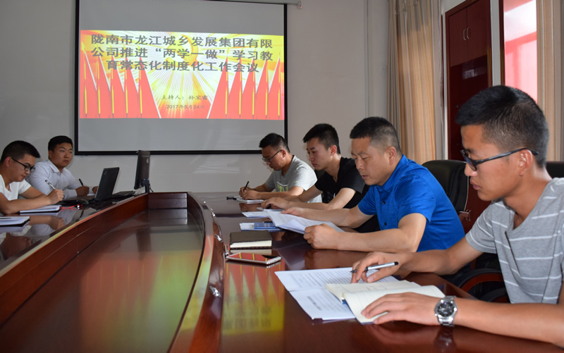 市龍江城鄉(xiāng)發(fā)展集團(tuán)公司召開推進(jìn)“兩學(xué)一做”學(xué)習(xí)教育常態(tài)化制度化暨黨風(fēng)廉政建設(shè)工作會議