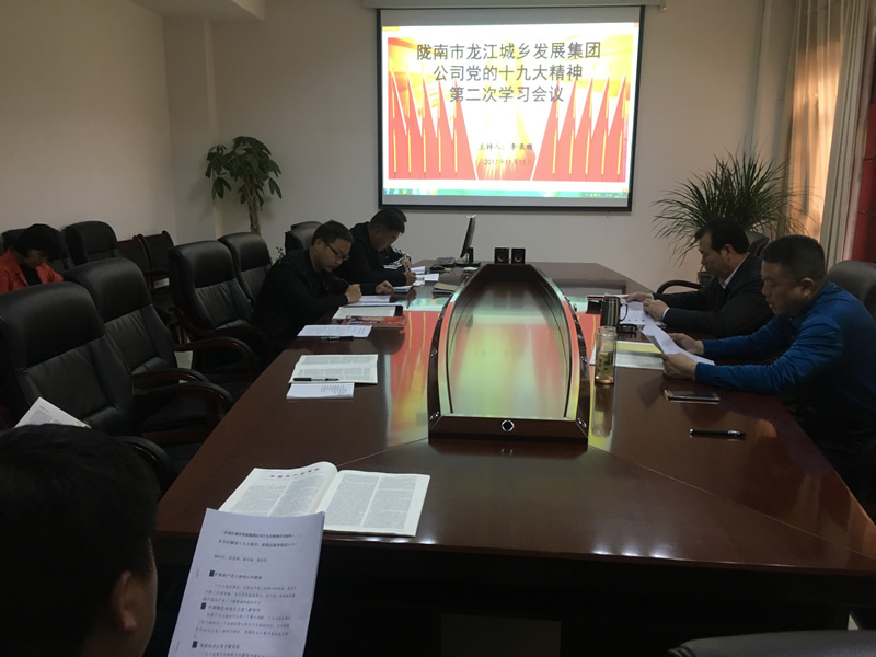 市龍江城鄉(xiāng)發(fā)展集團公司召開黨的十九大精神第二次學(xué)習(xí)會議