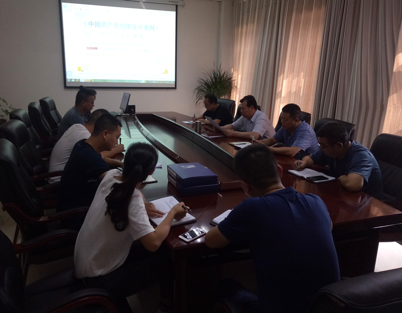 市龍江集團專題學習新修訂的 《中國共產(chǎn)黨紀律處分條例》