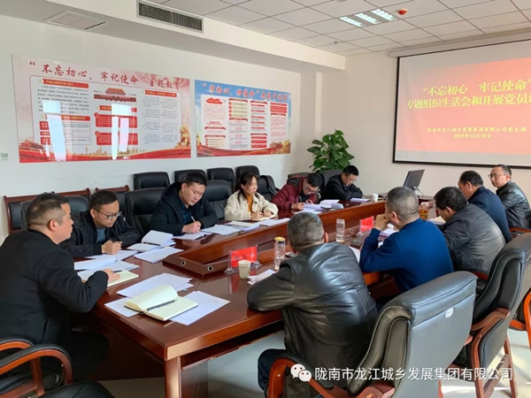 市龍江集團(tuán)黨支部召開“不忘初心、牢記使命”專題組織生活會(huì)和民主評(píng)議黨員會(huì)議